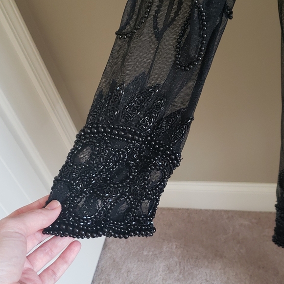 VTG long, beaded evening jacket - Picture 4 of 8